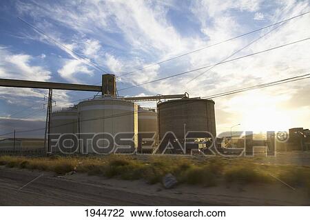 Stock Image - Aluar aluminium smelter, Puerto Madryn, Chubut, Argentina. Fotosearch
