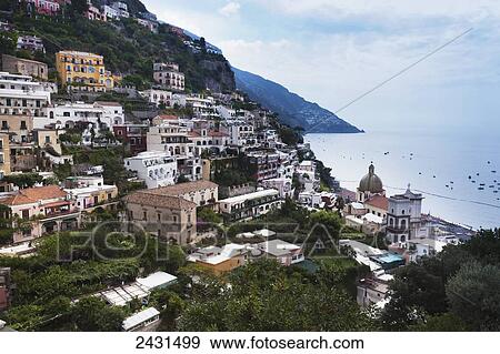 Stock Photo - Amalfi Coast; Positano, Italy. Fotosearch