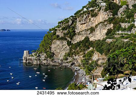 Stock Photography - Amalfi Coast; Positano, Italy. Fotosearch