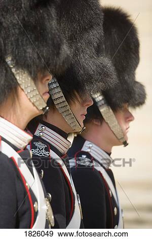 Stock Photo - Amalienborg Palace, Copenhagen, Denmark; Palace Guards. Fotosearch