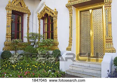 Stock Photography - Amarindra Winitchai Hall At Royal Grand Palace In Rattanakosin District; Bangkok, Thailand. Fotosearch
