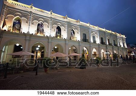 Stock Photo - America Cultural Center at dusk, Salta, Argentina. Fotosearch