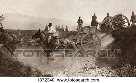 Ammunition Wagons Of An Italian Field Battery Moving Across Country During World War I. From The Illustrated War News 1915. View Large Photo Image Stock Image - Ammunition Wagons Of An Italian Field Battery Moving Across Country During World War I. From The Illustrated War News 1915.. Fotosearch