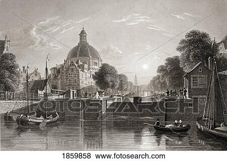 Amsterdam, View On The Singel. From The Original Painting By Lt. Col. Batty F. R. S. From The Book “Select Views Of Some Of The Principal Cities Of Europe†Published London 1832. Engraved By W Cooke. View Large Photo Image Stock Photo - Amsterdam, View On The Singel. From The Original Painting By Lt. Col. Batty F. R. S. From The Book “Select Views Of Some Of The Principal Cities Of Europe†Published London 1832. Engraved By W Cooke.. Fotosearch
