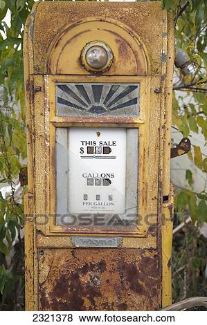 An Antique Gas Pump. View Large Photo Image Stock Photo - An Antique Gas Pump.. Fotosearch