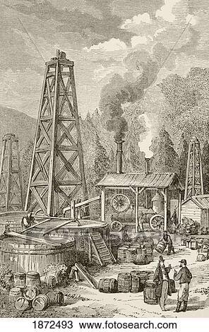 An Oil Well In Nineteenth Century Pennsylvania, Usa. From The Book Chips From The Earth's Crust Published 1894. View Large Photo Image Stock Image - An Oil Well In Nineteenth Century Pennsylvania, Usa. From The Book Chips From The Earth's Crust Published 1894.. Fotosearch