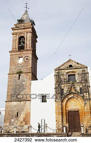 Stock Image - An old church; Alcala des los Gazules, Andalusia, Spain. Fotosearch