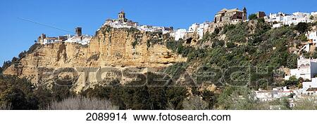 Picture - An Old Whitewashed Town; Arcos De La Frontera, Andalusia, Spain. Fotosearch