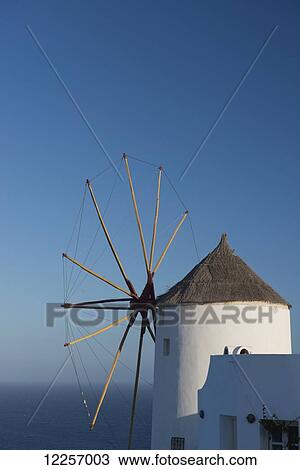 An old windmill; Oia, Santorini, Cyclades, Greek Islands, Greece View Large Photo Image Stock Image - An old windmill; Oia, Santorini, Cyclades, Greek Islands, Greece. Fotosearch