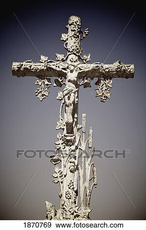 An Ornate Metal Cross; Gourdon, France View Large Photo Image Stock Photo - An Ornate Metal Cross; Gourdon, France. Fotosearch
