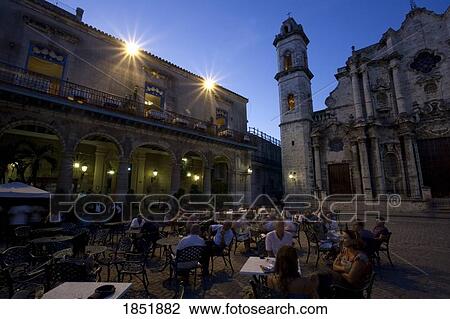 An Outdoor Cafe At Night View Large Photo Image Stock Image - An Outdoor Cafe At Night. Fotosearch