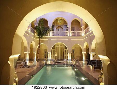 Stock Image - Anayela Riad With Swimming Pool. Fotosearch