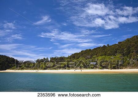 Stock Photograph - Anchorage Is A Stunning Beach In The Middle Of The New Zealand's Abel Tasman National Park; Abel Tasman, New Zealand. Fotosearch