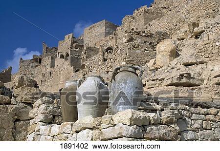 Stock Image - Ancient Berber Hill Village Of Chenini. Fotosearch