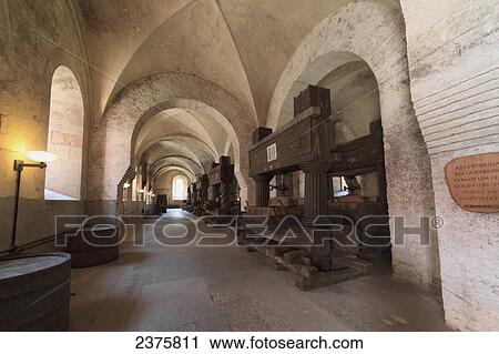 Ancient wine presses in the Refectory of Eberbach Abbey, Germany View Large Photo Image Stock Image - Ancient wine presses in the Refectory of Eberbach Abbey, Germany. Fotosearch