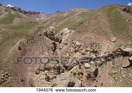 Andes Mountains Surrounding Quebrada Horcones, Mount Aconcagua Provincial Park, Mendoza, Argentina View Large Photo Image Stock Photograph - Andes Mountains Surrounding Quebrada Horcones, Mount Aconcagua Provincial Park, Mendoza, Argentina. Fotosearch