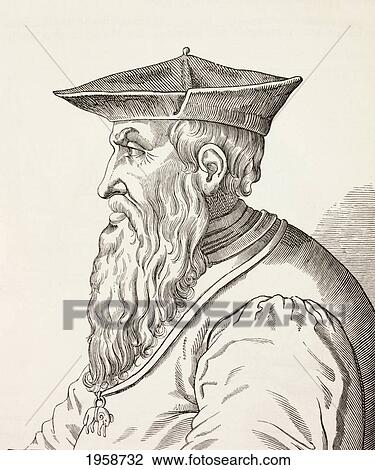Stock Image - Andrea Doria, 1466-1560. Italian Admiral. From Military And Religious Life In The Middle Ages By Paul Lacroix Published London Circa 1880.. Fotosearch