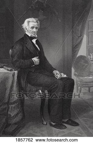 Stock Image - Andrew Jackson 1767 To 1845. 7Th President Of The United States. From Painting By Alonzo Chappel. Fotosearch