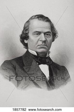 Stock Image - Andrew Johnson 1808 To 1875. Seventeenth President Of The United States 1865 To 1869. First President To Be Impeached. Fotosearch