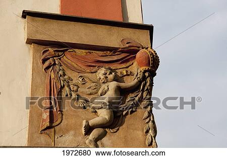 Angel Detail Of A Baroque House, Prague, Czech Republic View Large Photo Image Stock Image - Angel Detail Of A Baroque House, Prague, Czech Republic. Fotosearch