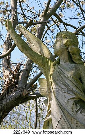 Stock Photo - Angel Figurehead, The East Cemetery, Highgate, London, England, Uk, Europe. Fotosearch