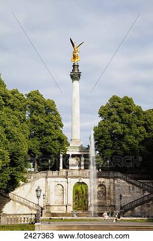 Angel of Peace in Maximilian Park; Munich, Bayern, Germany View Large Photo Image Stock Image - Angel of Peace in Maximilian Park; Munich, Bayern, Germany. Fotosearch