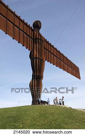 Angel of The North, a monumental steel contemporary sculpture by the artist Anthony Gormley; Gateshead, Tyne and Wear, England View Large Photo Image Stock Image - Angel of The North, a monumental steel contemporary sculpture by the artist Anthony Gormley; Gateshead, Tyne and Wear, England. Fotosearch