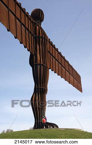 Angel of The North, a monumental steel contemporary sculpture by the artist Anthony Gormley; Gateshead, Tyne and Wear, England View Large Photo Image Stock Photo - Angel of The North, a monumental steel contemporary sculpture by the artist Anthony Gormley; Gateshead, Tyne and Wear, England. Fotosearch