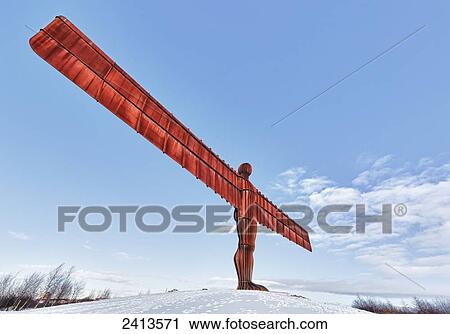 Stock Image - Angel of the North; Gateshead, Tyne and Wear, England. Fotosearch