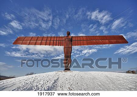 Stock Photo - Angel Of The North Sculpture; Gateshead, England. Fotosearch