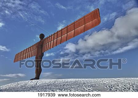 Stock Photo - Angel Of The North Sculpture; Gateshead, England. Fotosearch