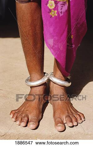 Anklet Worn By Elderly Indian Woman, Close Up View Large Photo Image Stock Photo - Anklet Worn By Elderly Indian Woman, Close Up. Fotosearch