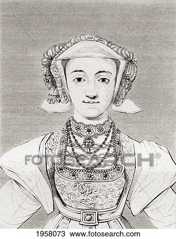 Stock Image - Anne Of Cleves, 1515 - 1557. German Noblewoman And The Fourth Wife Of Henry Viii Of England. From The Historic Gallery Of Portraits And Paintings, Published 1808.. Fotosearch