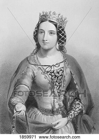 Stock Image - Anne Of Warwick, (Anne Neville)1456-1485. Queen Consort Of King Richard Iii Of England. From The Book The Queens Of England, Volume I By Sydney Wilmot. Published London Circa. 1890.. Fotosearch