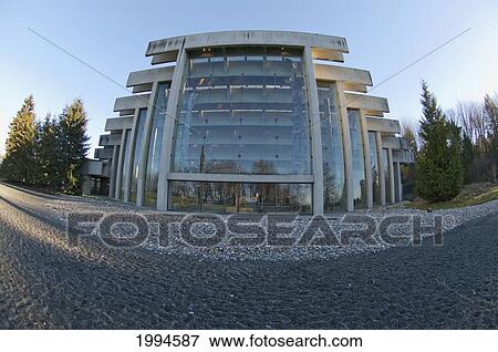 Stock Photo - Anthropology Museum Of The University Of British Columbia, Vancouver. The Building Was Designed By Canadian Architect Arthur Erickson, Who Based His Design On Traditional Northern Northwest Coast Post And Beam Structures., British Columbia, Canada. Fotosearch