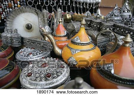 Antique Silverware And Teapots For Sale In Market View Large Photo Image Picture - Antique Silverware And Teapots For Sale In Market. Fotosearch
