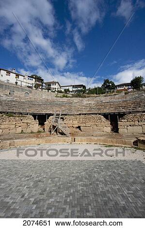 Antique Theatre, Ohrid, Macedonia View Large Photo Image Stock Image - Antique Theatre, Ohrid, Macedonia. Fotosearch