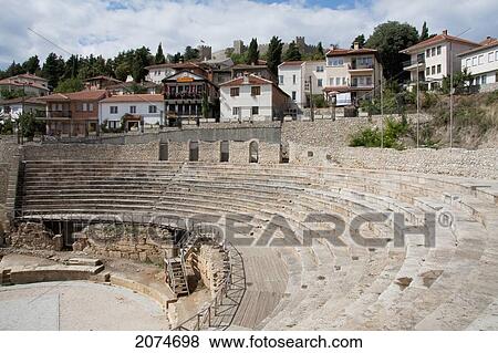 Antique Theatre, Ohrid, Macedonia View Large Photo Image Stock Photo - Antique Theatre, Ohrid, Macedonia. Fotosearch