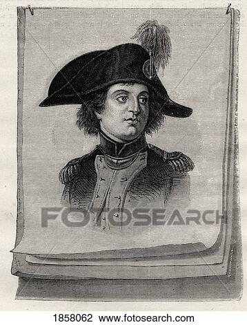 Stock Image - Antoine Joseph Santerre, 1752-1809. French Revolutionary, From Histoire De La Revolution Francaise By Louis Blanc. Fotosearch
