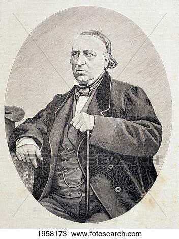 Stock Image - Antonio Bergnes De Las Casas, 1801 - 1879. Spanish Scholar And Rector Of Barcelona University. From El Mundo Ilustrado, Published Barcelona, 1880.. Fotosearch