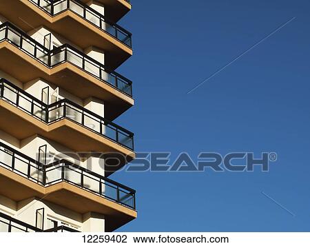 Stock Image - Apartment block, Costa del Sol; Andalusia, Spain. Fotosearch