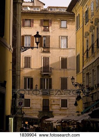 Apartment Houses On Old Town; Rome, Italy View Large Photo Image Picture - Apartment Houses On Old Town; Rome, Italy. Fotosearch