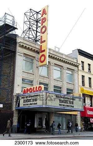 Apollo Theater In Harlem, Manhattan, New York, Usa View Large Photo Image Stock Image - Apollo Theater In Harlem, Manhattan, New York, Usa. Fotosearch