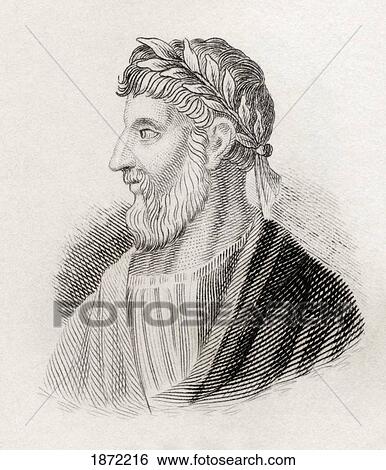 Stock Photograph - Apollonius Of Tyana Born Circa. 15 Ad Died Circa. 100 Ad. Greek Neopythagorean Philosopher And Teacher. From The Book Crabbes Historical Dictionary Published 1825.. Fotosearch