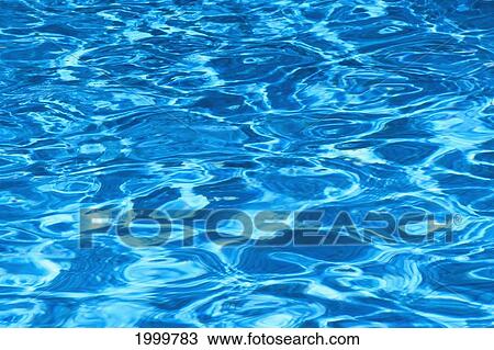 Stock Image - Aqua Blue Water Reflections In Pool, Multicolored, Detail. Fotosearch