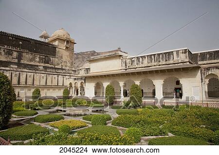 Picture - Aram Bagh (Pleasure Garden), Amber Fort, Rajasthan, India. Fotosearch