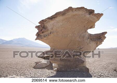 Picture - Arbol De Piedra (Stone Tree) Rock Formation, Potosi Department, Bolivia. Fotosearch