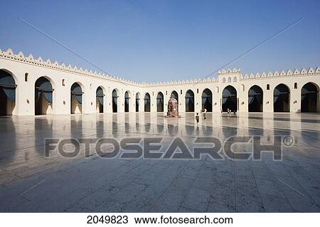 Arcade Along The Courtyard Of Al-Hakim Mosque, Cairo, Al Qahirah, Egypt View Large Photo Image Stock Image - Arcade Along The Courtyard Of Al-Hakim Mosque, Cairo, Al Qahirah, Egypt. Fotosearch