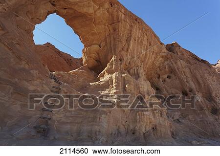 Stock Image - Arch In The Rock Formation; Timna Park Arabah Israel. Fotosearch