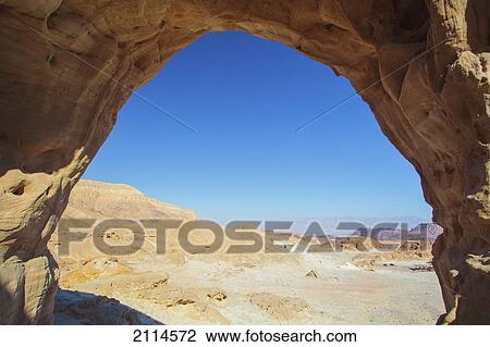 Arch In The Rock Formation; Timna Park Arabah Israel View Large Photo Image Stock Image - Arch In The Rock Formation; Timna Park Arabah Israel. Fotosearch